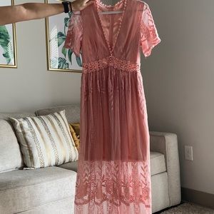Pink Boho Dress